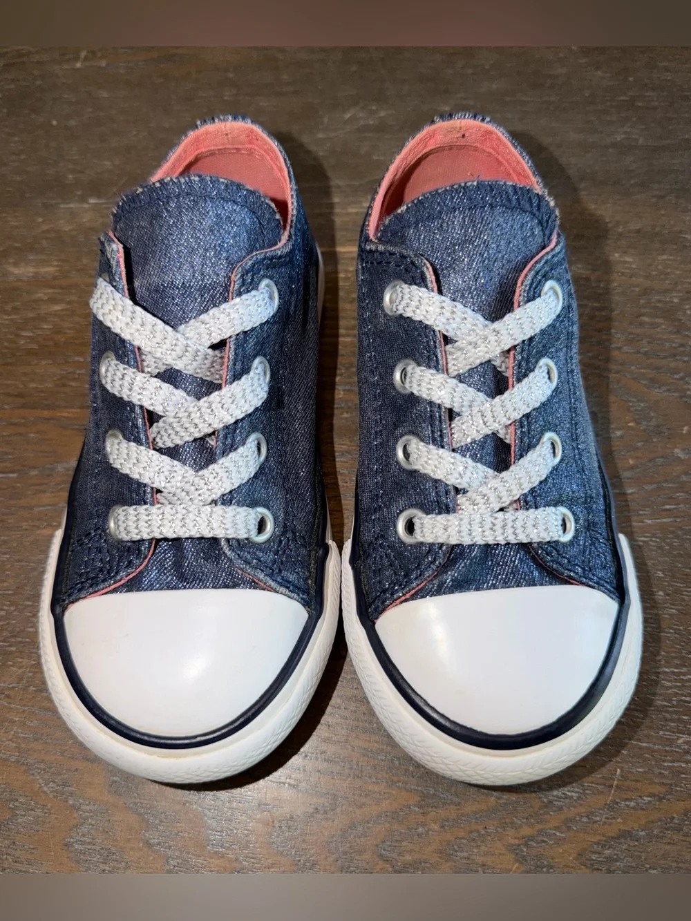 Metallic Navy Converse All Star Chuck Taylor Low Top Sneakers size 8